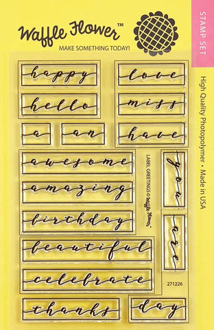 Label Greetings Stamp Set