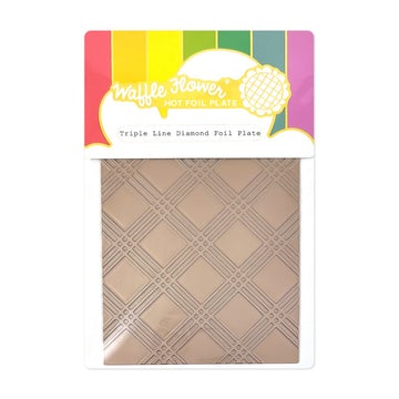 Triple Line Diamond Foil Plate