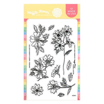 Violet and Primrose February Birth Flower Stamp Set