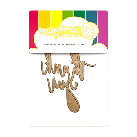 Oversized Thank You Foil Plate