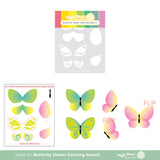 Butterfly Shaker Coloring Stencil