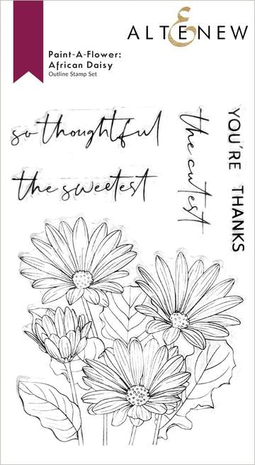 Paint-A-Flower: African Daisy Outline Stamp