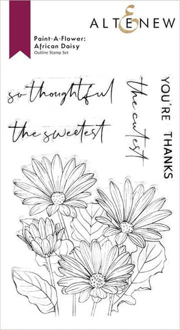 Paint-A-Flower: African Daisy Outline Stamp