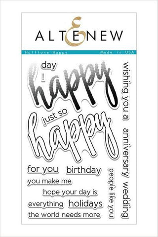 Halftone Happy Stamp Set - RETIRING