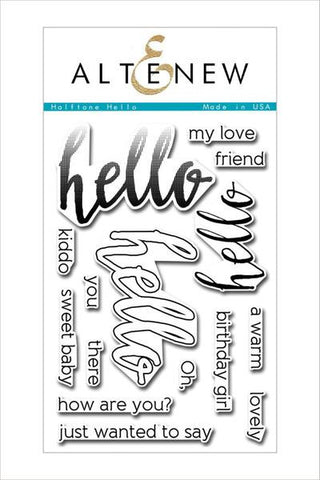 Halftone Hello Stamp Set - RETIRING