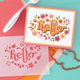 Floral Hello Stencil and Die Bundle from the Layered Stencils Collection by Spellbinders