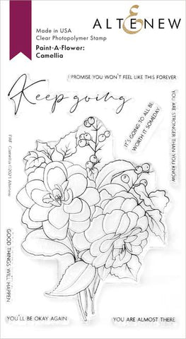 Paint-A-Flower : Ensemble de tampons contour Camellia