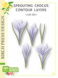 Sprouting Crocus Contour Layers