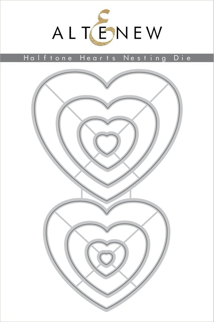 Halftone Hearts Nesting Die Set