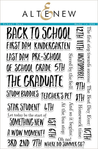 School Days Stamp Set - RETIRING