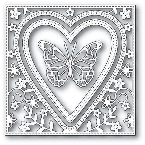 Butterfly Heart Frame Craft Die