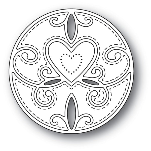 Matrice de découpe artisanale en forme de cercle de cœur
