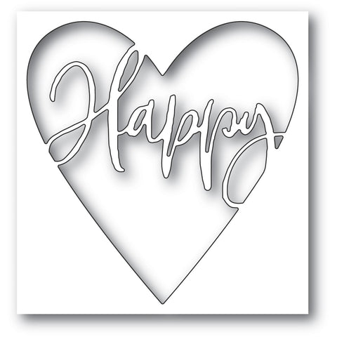 Happy Heart Collage Craft Die