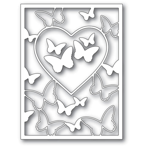 Butterfly Heart Frame Craft Die