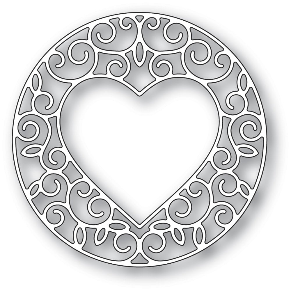 Matrice de découpe artisanale en forme de cercle de cœur doré