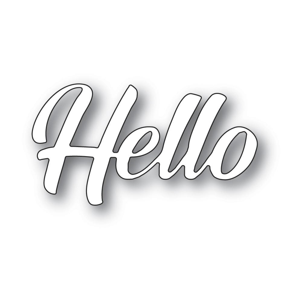 Matrice de découpe Hello Banner Script Craft