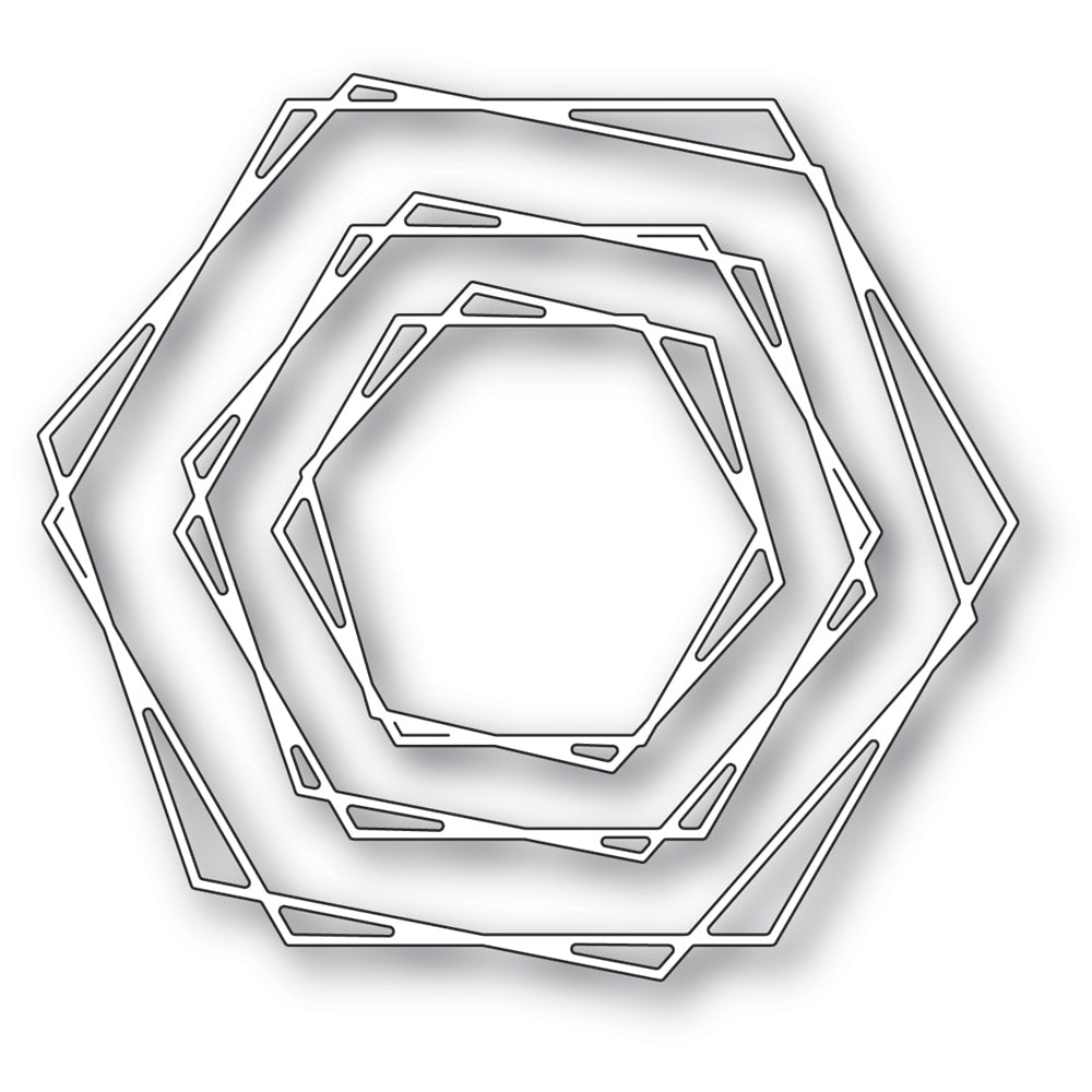 Matrice de découpe hexagonale élégante en trio