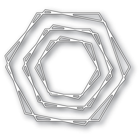 Matrice de découpe hexagonale élégante en trio