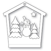 Matrice de découpe pour cadre de maison de bonhomme de neige
