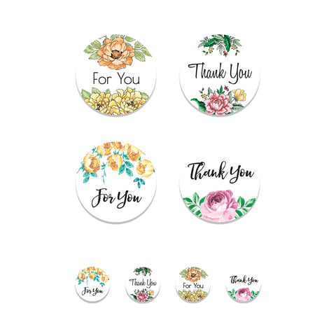 Floral Favor Stickers