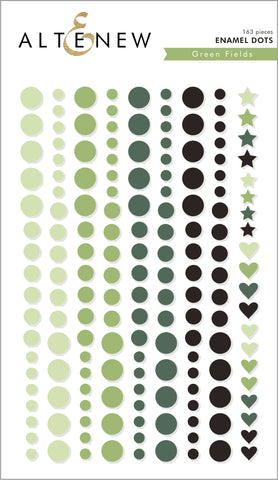 Green Fields Enamel Dots