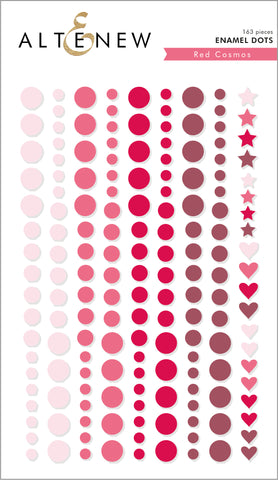 Red Cosmos Enamel Dots