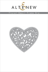 Matrice de découpe cadre coeur floral