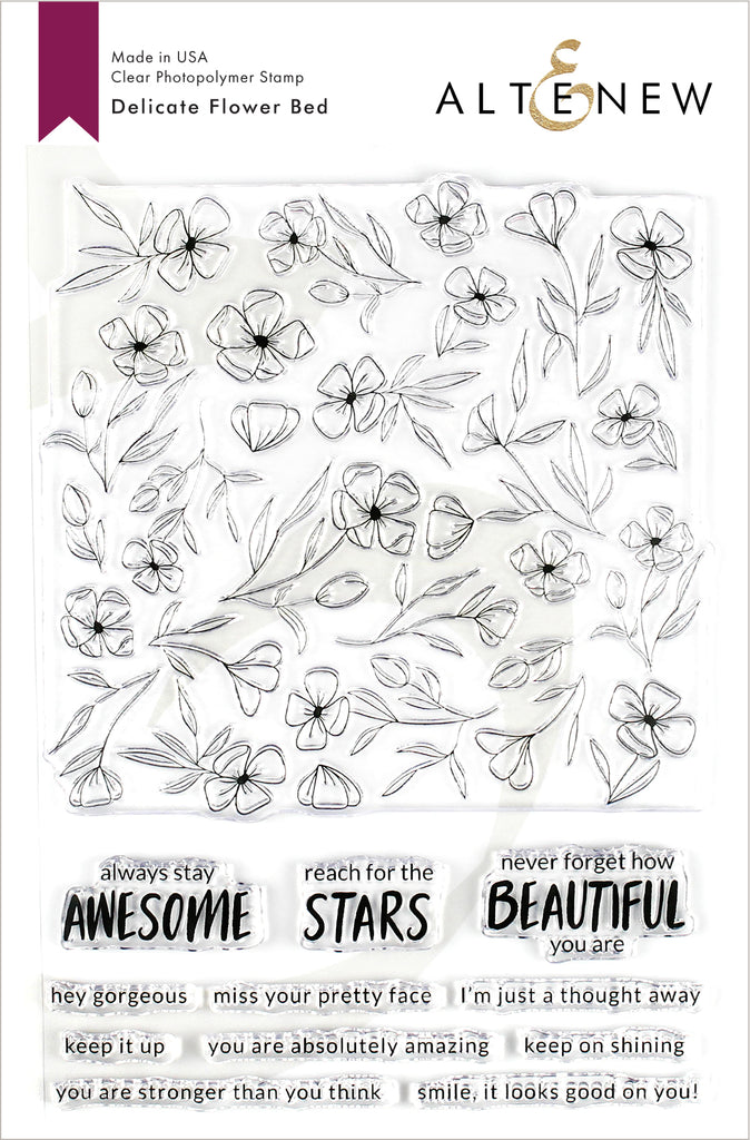 Delicate Flower Bed Stamp Set