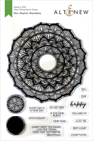 Pen Sketch Mandala Stamp Set