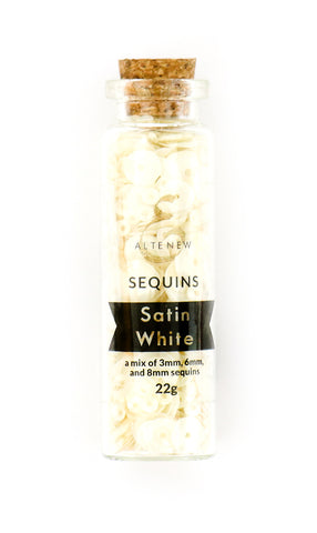 Sequins - Satin White