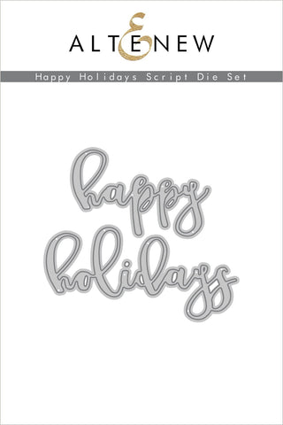 Happy Holidays Script Die Set