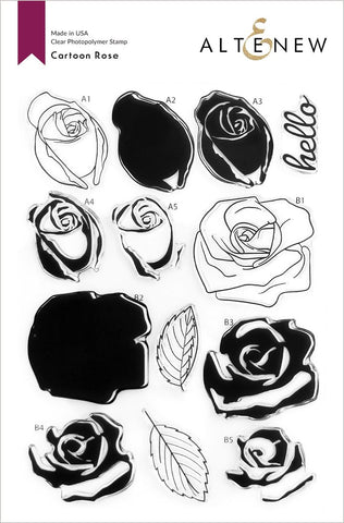 Cartoon Rose Stamp Set