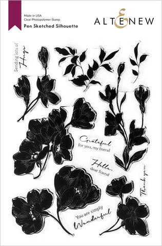 Pen Sketched Silhouette Stamp Set