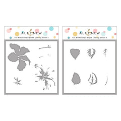 You Are Beautiful Simple Coloring Stencil Set