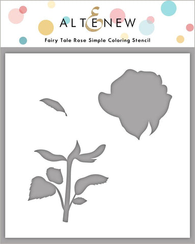 Fairy Tale Rose Simple Coloring Stencil