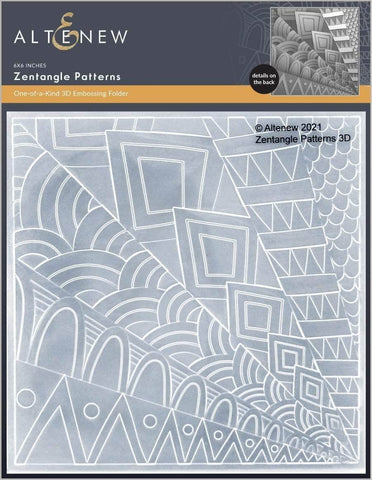 Zentangle Patterns 3D Embossing Folder