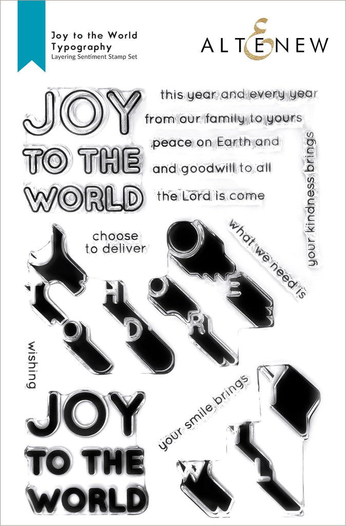 Ensemble de tampons typographiques Joy to the World