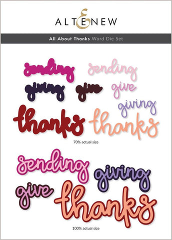 All About Thanks Word Die Set