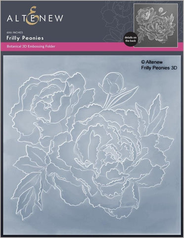 Dossier de gaufrage 3D Frilly Peonies