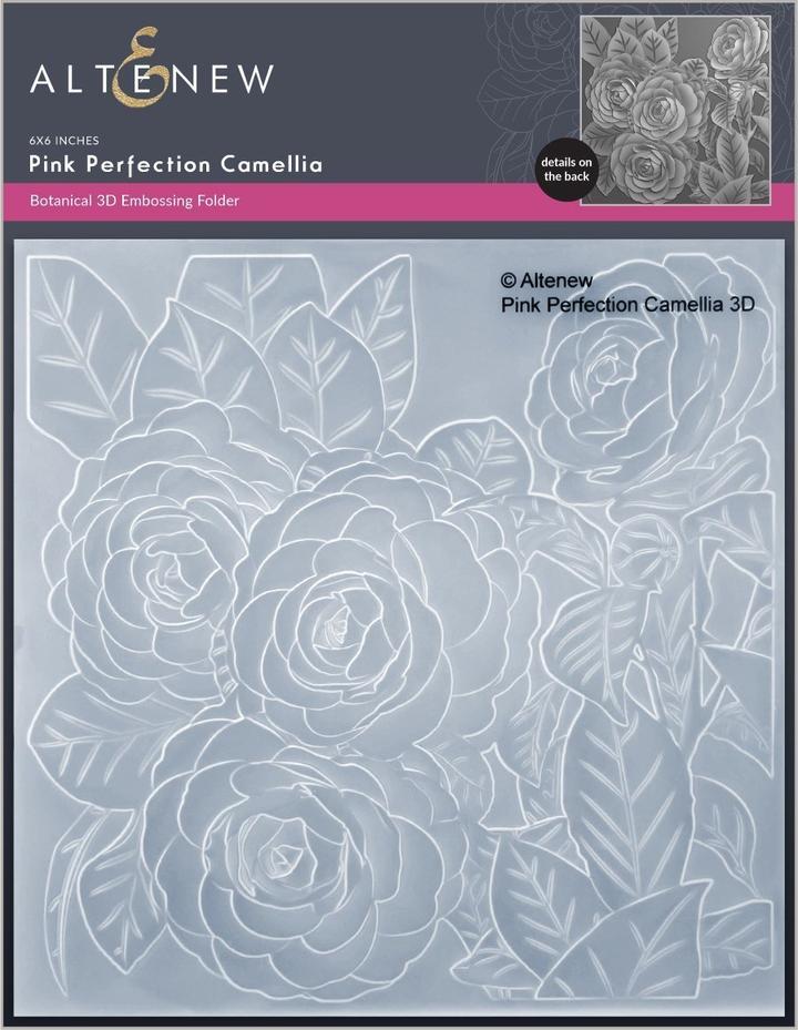 Pink Perfection Camellia 3D Embossing Folder