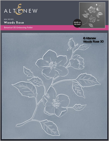 Woods Rose 3D Embossing Folder