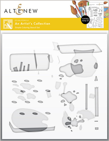 An Artist's Collection Coloring Stencil Set (2 in 1)
