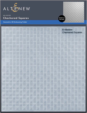Checkered Squares 3D Embossing Folder