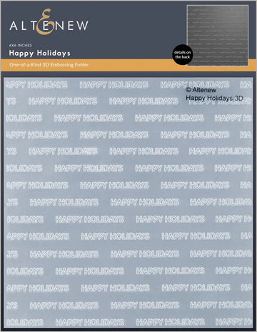 Happy Holidays 3D Embossing Folder