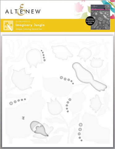 Imaginary Jungle Simple Coloring Stencil Set (3 in 1)