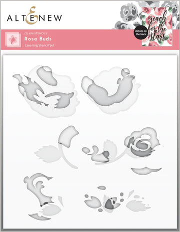 Rose Buds Layering Stencil Set (2 in 1)