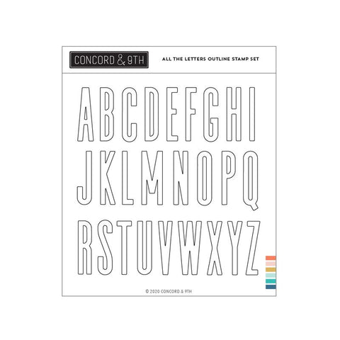 All the Letters Outline Stamp Set
