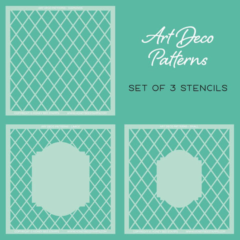 Art Deco Patterns | Stencils | Set of 3 - RETIRING