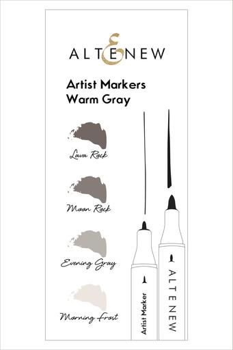 Ensemble de marqueurs d'artiste gris chaud