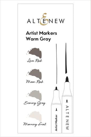 Ensemble de marqueurs d'artiste gris chaud